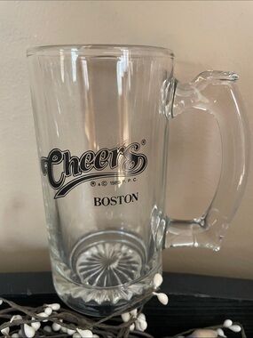 Cheers Boston Clear Glass Beer Mug - 5.5” Tall